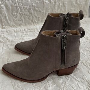 FRYE Women's Gray Ankle Boots